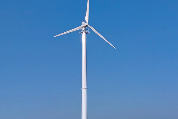 A 50kW electronically controlled wind turbine has a high wind energy utilization rate